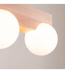 Lampy sufitowe drewniane - Sollux Plafon BULBO 2 naturalne drewno SL.1683 - product 4