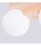 Lampy sufitowe drewniane - Sollux Plafon BULBO 2 naturalne drewno SL.1683 - product 5