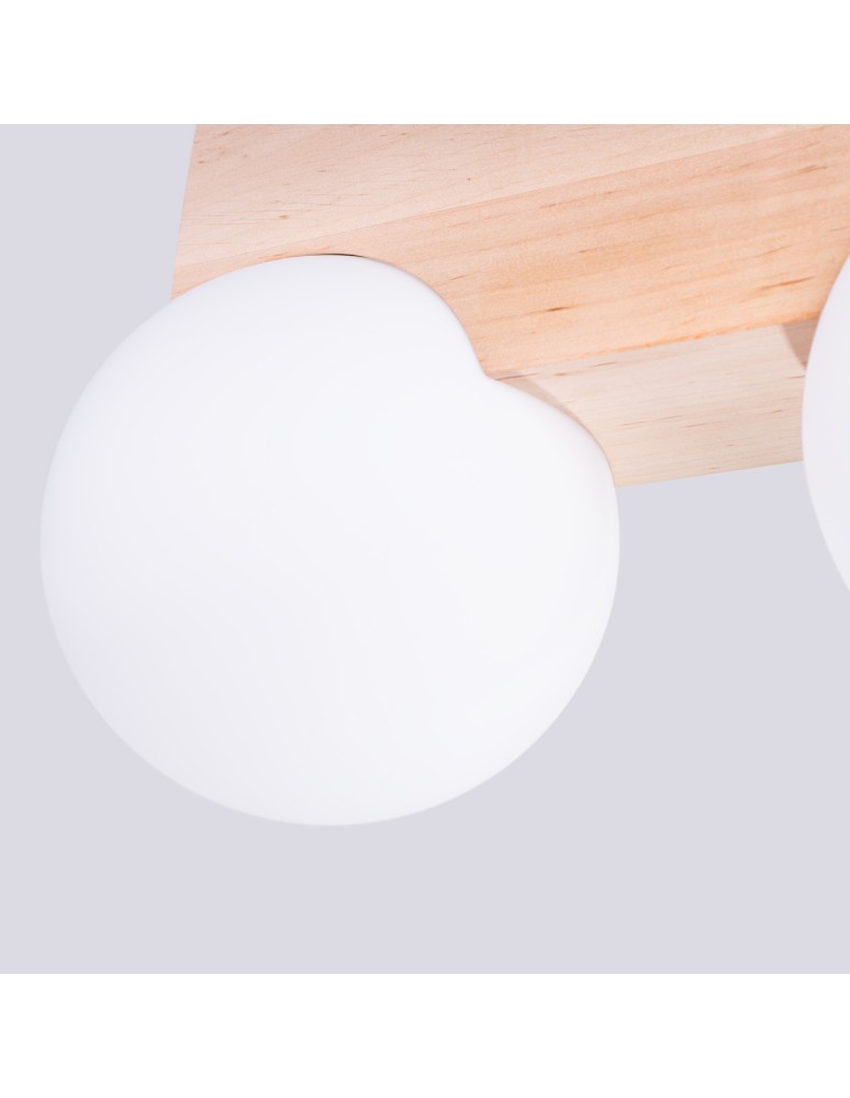 Sollux Plafon BULBO 2 naturalne drewno SL.1683