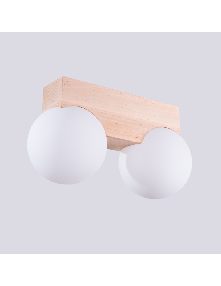 Sollux Plafon BULBO 2 naturalne drewno SL.1683