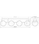 Lampy sufitowe drewniane - Sollux Plafon BULBO 4 naturalne drewno SL.1685 - product 9