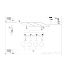 Lampy sufitowe drewniane - Sollux Plafon BULBO 4 naturalne drewno SL.1685 - product 10