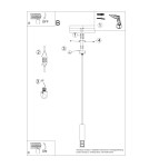 Sollux Lampa wisząca LAMI 1 biały SL.1686 Sollux Lampa wisząca LAMI 1 biały SL.1686