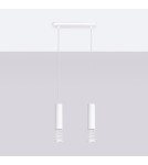 Lampy wiszące tuby - Sollux Lampa wisząca LAMI 2 biały SL.1687 - product 2