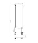 Lampy wiszące tuby - Sollux Lampa wisząca LAMI 2 biały SL.1687 - product 9