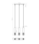Sollux Lampa wisząca LAMI 3L biały SL.1688 Sollux Lampa wisząca LAMI 3L biały SL.1688