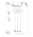 Sollux Lampa wisząca LAMI 3L biały SL.1688 Sollux Lampa wisząca LAMI 3L biały SL.1688