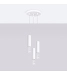 Lampy wiszące tuby - Sollux Lampa wisząca LAMI 3P biały SL.1689 - product 2