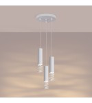 Lampy wiszące tuby - Sollux Lampa wisząca LAMI 3P biały SL.1689 - product 3