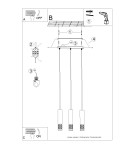 Sollux Lampa wisząca LIRO 3L biały SL.1693 Sollux Lampa wisząca LIRO 3L biały SL.1693