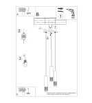 Sollux Lampa wisząca LIRO 3P biały SL.1694 Sollux Lampa wisząca LIRO 3P biały SL.1694