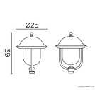Klosze do lamp zewnętrznych - SU-MA Prince K 1018 O Głowica - product 5
