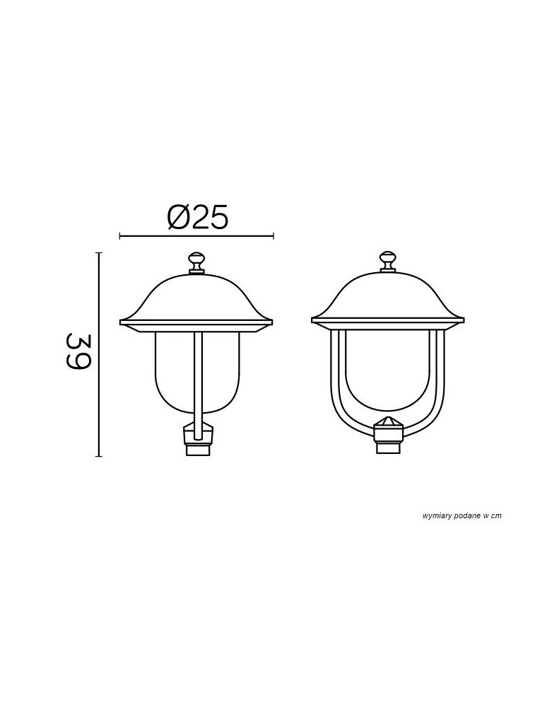 Klosze do lamp zewnętrznych - SU-MA Prince K 1018 O Głowica - product kolory-swiatla.pl 5