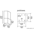 Lampy zewnętrzne sufitowe - SU-MA CUBE MAX 1x20W E27 230V Czarny CB-MAX S BL Plafon - product 3