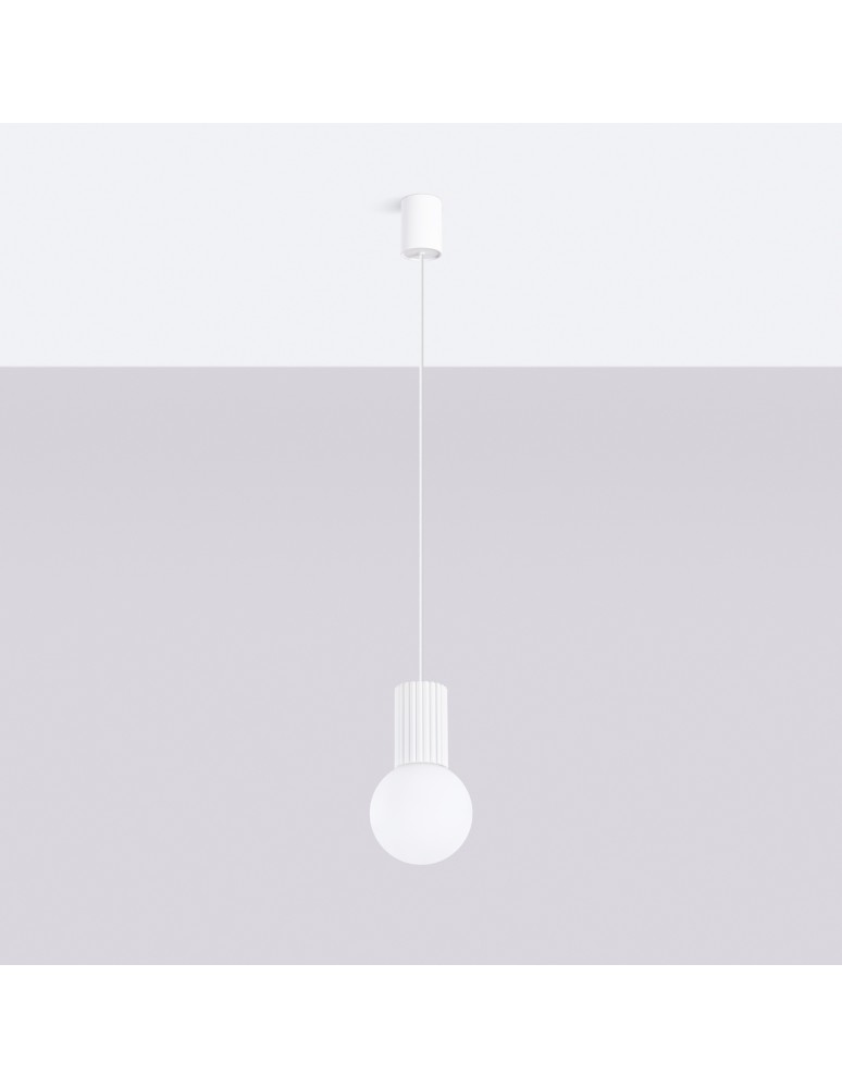 Sollux Lampa wisząca HALO 1 biała SL.1709 Sollux Lampa wisząca HALO 1 biała SL.1709
