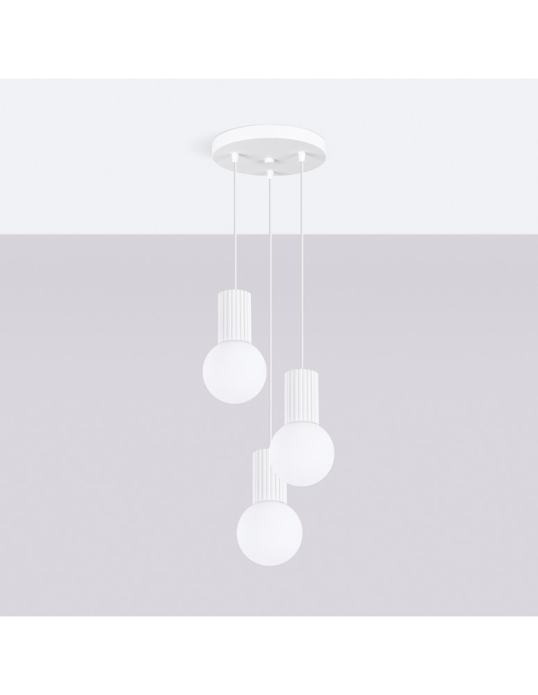 Sollux Lampa wisząca HALO 3P biała SL.1710 Sollux Lampa wisząca HALO 3P biała SL.1710