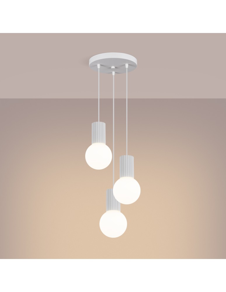 Sollux Lampa wisząca HALO 3P biała SL.1710 Sollux Lampa wisząca HALO 3P biała SL.1710