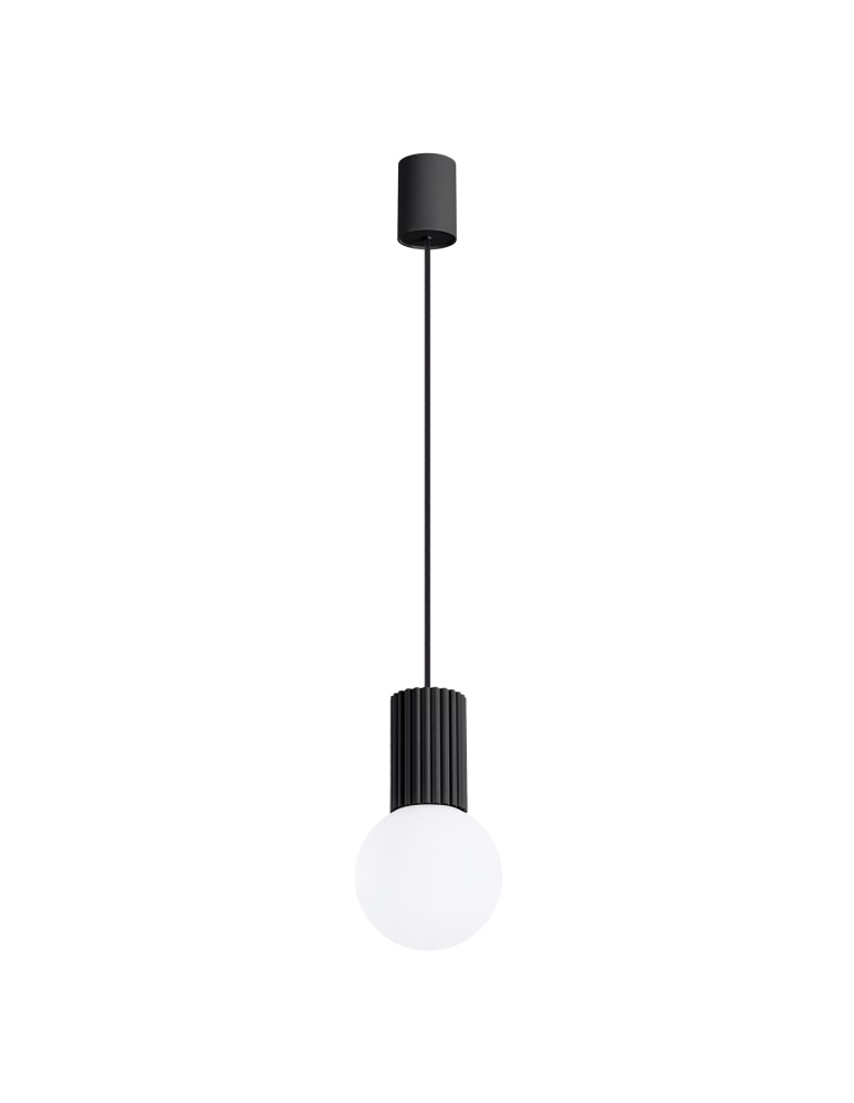 Sollux Lampa wisząca HALO 1 czarna SL.1714 Sollux Lampa wisząca HALO 1 czarna SL.1714