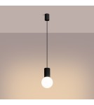 Sollux Lampa wisząca HALO 1 czarna SL.1714 Sollux Lampa wisząca HALO 1 czarna SL.1714