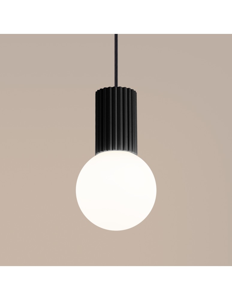 Sollux Lampa wisząca HALO 1 czarna SL.1714 Sollux Lampa wisząca HALO 1 czarna SL.1714
