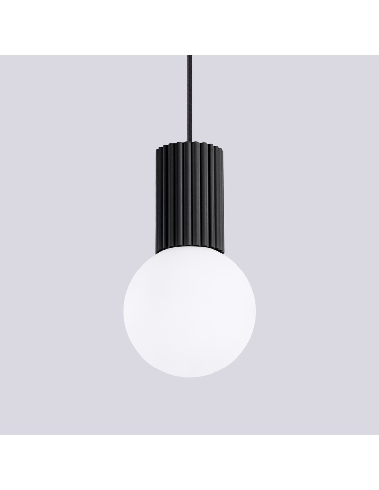 Sollux Lampa wisząca HALO 1 czarna SL.1714 Sollux Lampa wisząca HALO 1 czarna SL.1714