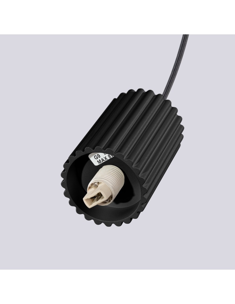 Sollux Lampa wisząca HALO 1 czarna SL.1714 Sollux Lampa wisząca HALO 1 czarna SL.1714