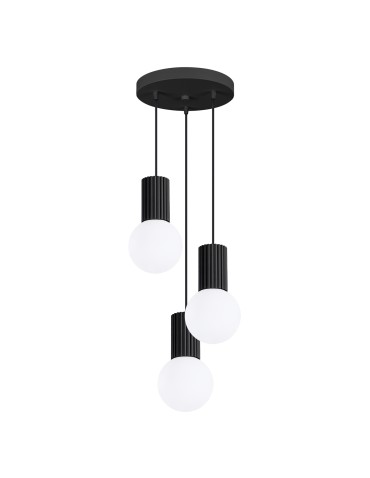Sollux Lampa wisząca HALO 3P czarna SL.1715