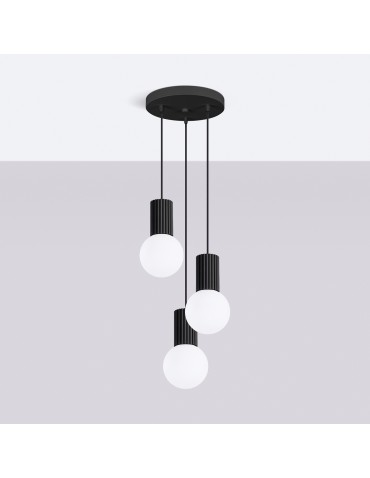 Sollux Lampa wisząca HALO 3P czarna SL.1715 - produkt 2