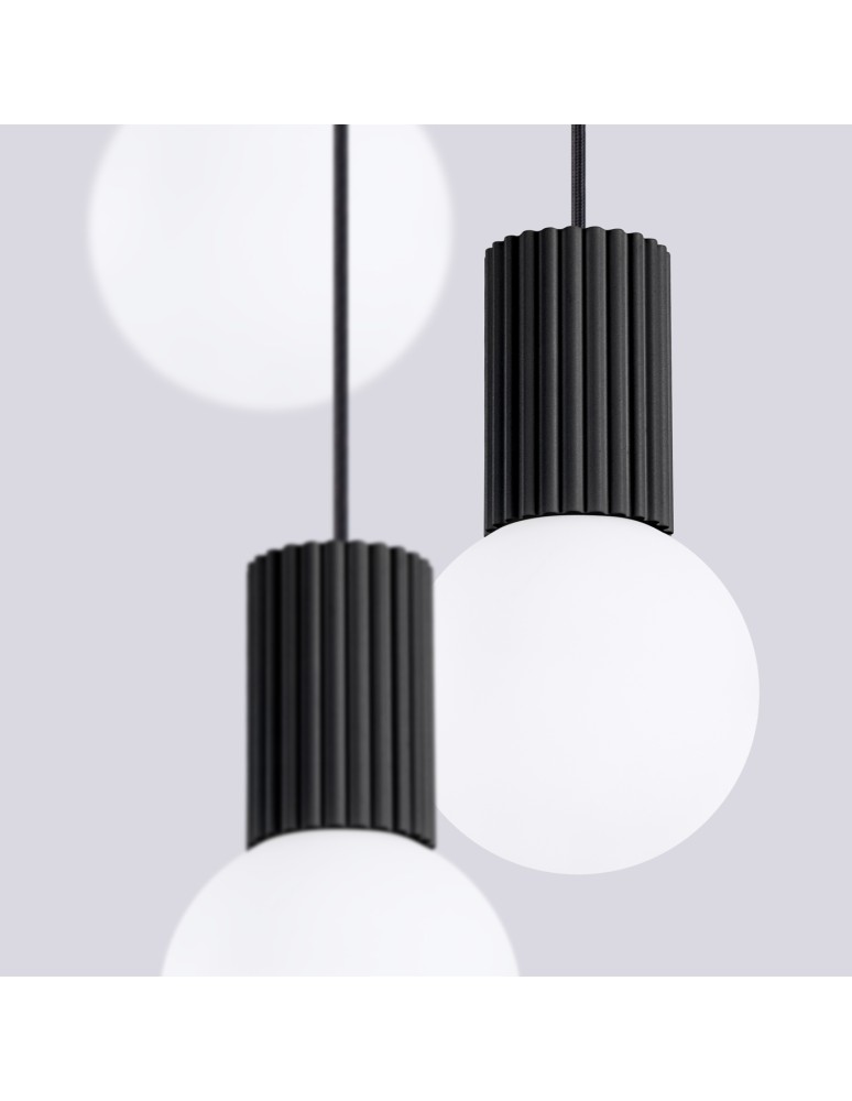 Sollux Lampa wisząca HALO 3P czarna SL.1715