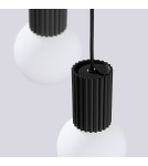 Lampy wiszące kule - Sollux Lampa wisząca HALO 3P czarna SL.1715 - product 6