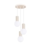 Lampy wiszące kule - Sollux Lampa wisząca HALO 3P beżowa SL.1720 - product 1