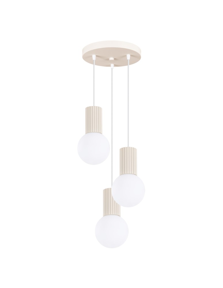 Sollux Lampa wisząca HALO 3P beżowa SL.1720