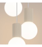 Lampy wiszące kule - Sollux Lampa wisząca HALO 3P beżowa SL.1720 - product 4