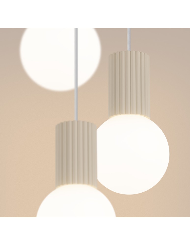 Sollux Lampa wisząca HALO 3P beżowa SL.1720