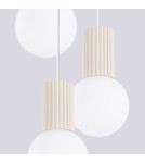 Lampy wiszące kule - Sollux Lampa wisząca HALO 3P beżowa SL.1720 - product 5