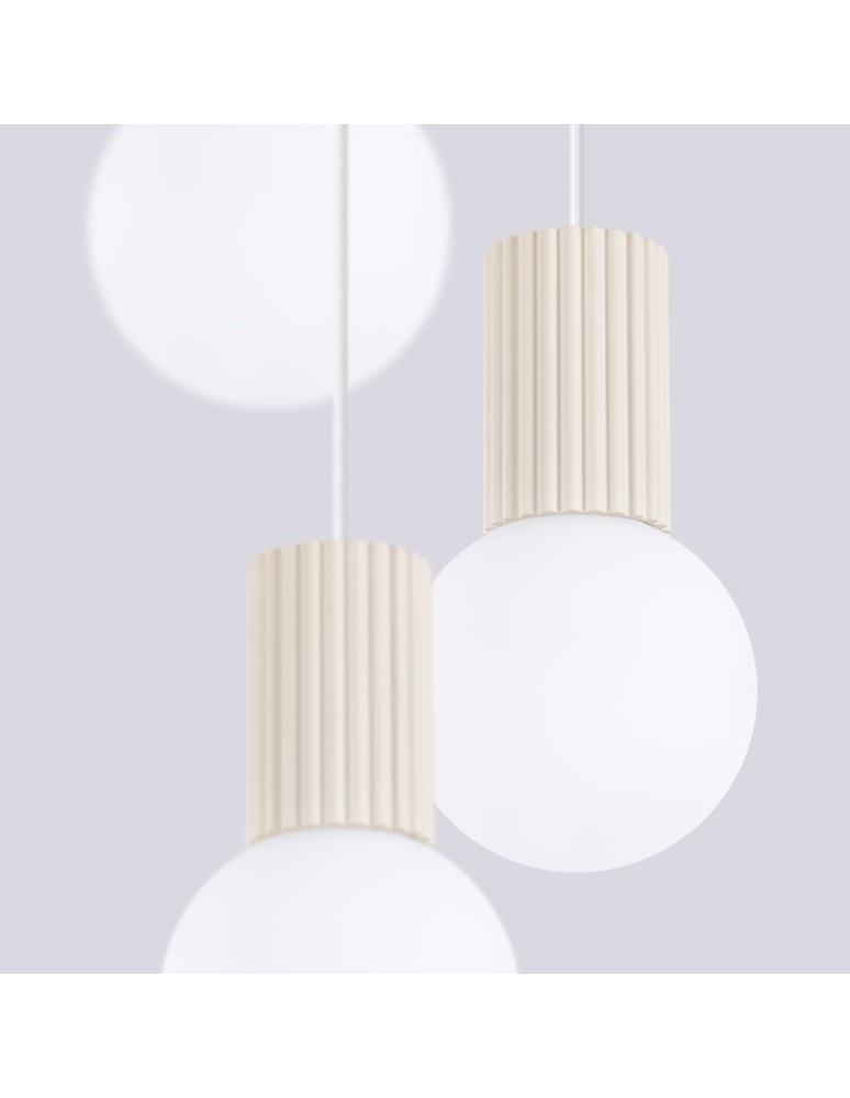Sollux Lampa wisząca HALO 3P beżowa SL.1720