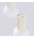 Lampy wiszące kule - Sollux Lampa wisząca HALO 3P beżowa SL.1720 - product 6