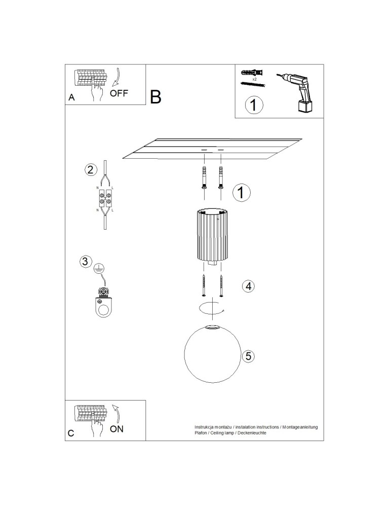 Sollux Plafon HALO zielony oliwkowy IP44 SL.1723 Sollux Plafon HALO zielony oliwkowy IP44 SL.1723