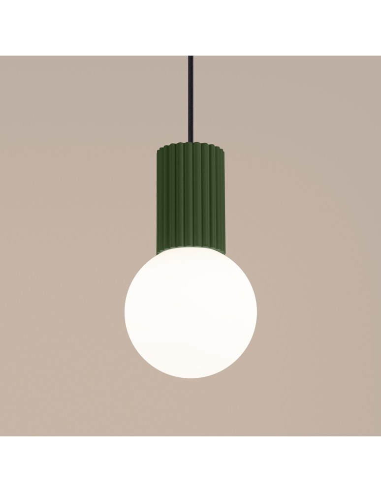 Sollux Lampa wisząca HALO 1 zielona oliwka SL.1724 Sollux Lampa wisząca HALO 1 zielona oliwka SL.1724