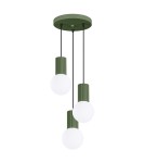 Sollux Lampa wisząca HALO 3P zielona oliwka SL.1725 Sollux Lampa wisząca HALO 3P zielona oliwka SL.1725