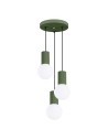 Sollux Lampa wisząca HALO 3P zielona oliwka SL.1725