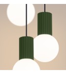 Sollux Lampa wisząca HALO 3P zielona oliwka SL.1725 Sollux Lampa wisząca HALO 3P zielona oliwka SL.1725
