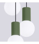 Sollux Lampa wisząca HALO 3P zielona oliwka SL.1725 Sollux Lampa wisząca HALO 3P zielona oliwka SL.1725