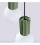 Sollux Lampa wisząca HALO 3P zielona oliwka SL.1725 Sollux Lampa wisząca HALO 3P zielona oliwka SL.1725