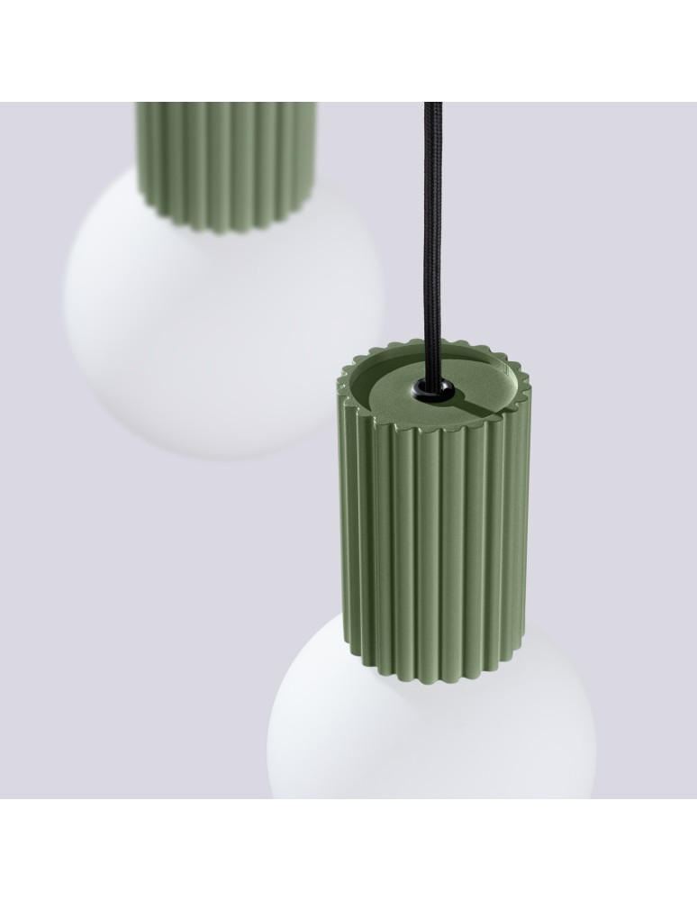 Sollux Lampa wisząca HALO 3P zielona oliwka SL.1725 Sollux Lampa wisząca HALO 3P zielona oliwka SL.1725