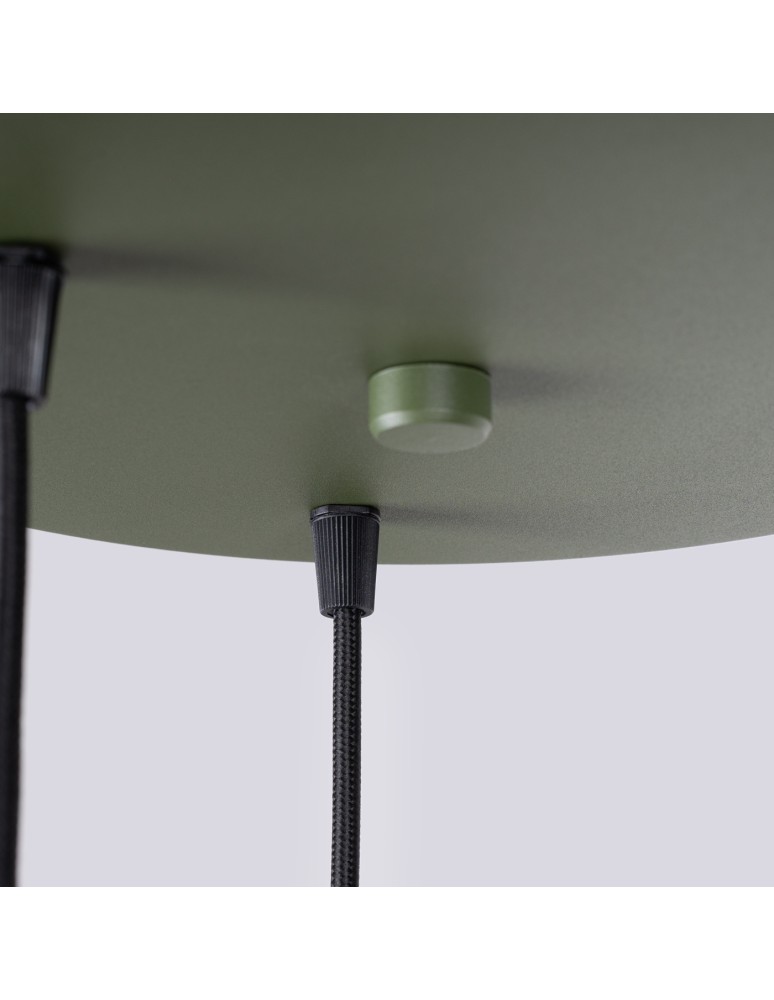 Sollux Lampa wisząca HALO 3P zielona oliwka SL.1725 Sollux Lampa wisząca HALO 3P zielona oliwka SL.1725