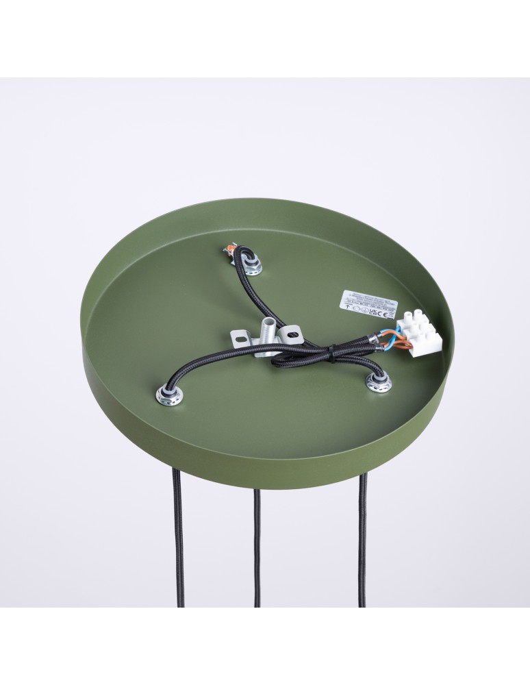 Sollux Lampa wisząca HALO 3P zielona oliwka SL.1725 Sollux Lampa wisząca HALO 3P zielona oliwka SL.1725