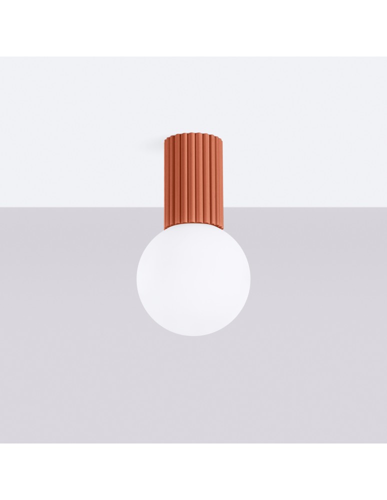 Sollux Plafon HALO ochra czerwona IP44 SL.1728 Sollux Plafon HALO ochra czerwona IP44 SL.1728