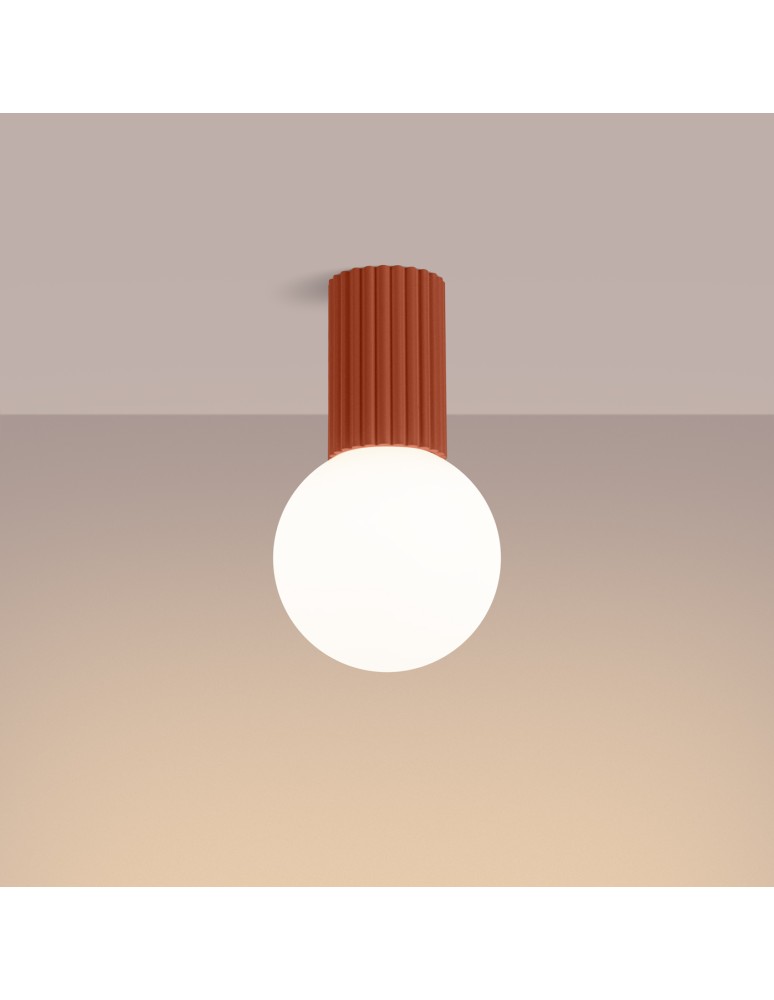Sollux Plafon HALO ochra czerwona IP44 SL.1728 Sollux Plafon HALO ochra czerwona IP44 SL.1728