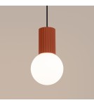 Sollux Lampa wisząca HALO 1 ochra czerwona SL.1729 Sollux Lampa wisząca HALO 1 ochra czerwona SL.1729